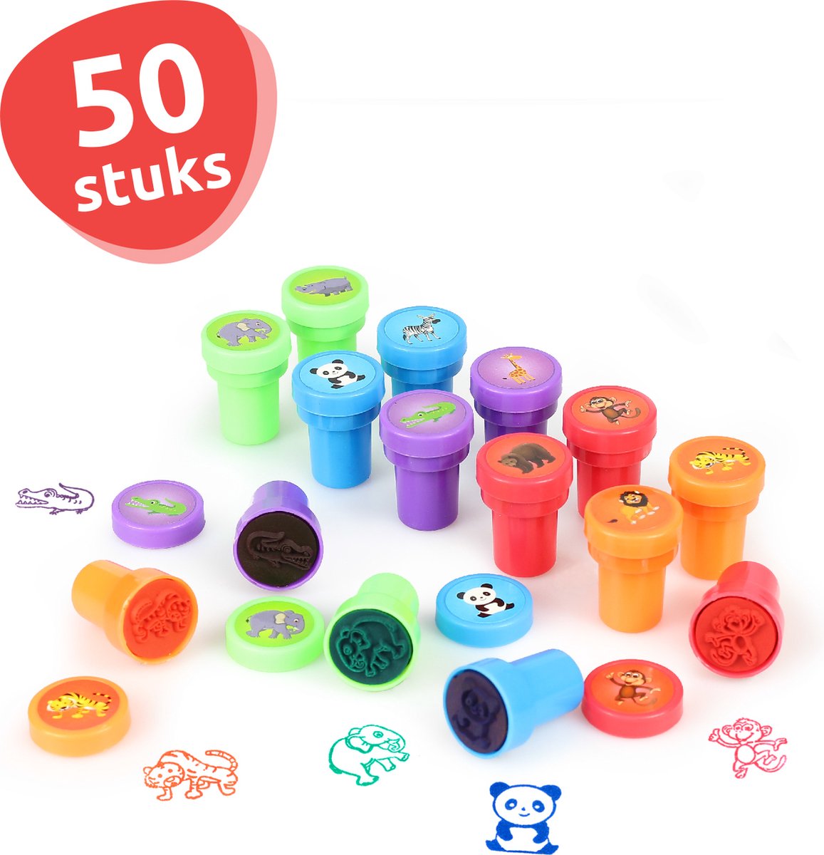 Isas Friends® - Uitdeelcadeaus Stempels Dieren - 50 stuks - Traktatie